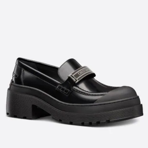 Dior Shoes - Authentic Christian Dior Code Black Leather Loafer Size 38